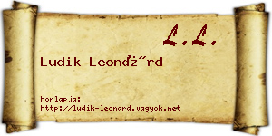 Ludik Leonárd névjegykártya